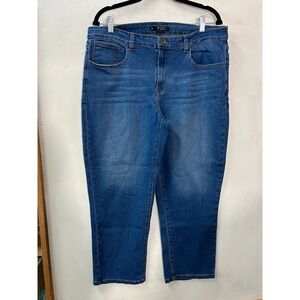 Lucky & Blessed Womens Blue Denim Jeans Pants Size 18